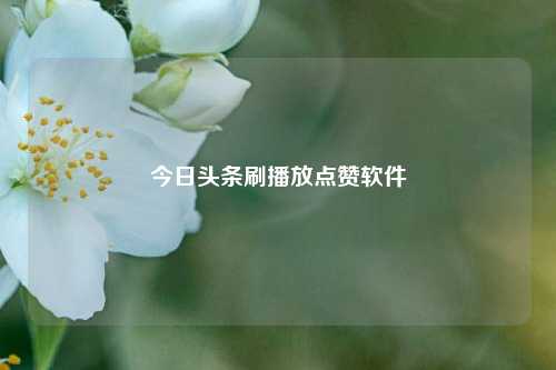 今日头条刷播放点赞软件
